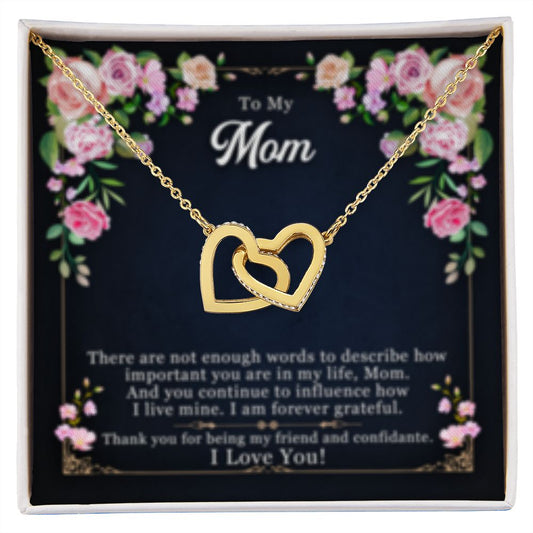 Interlocking Heart Necklace Friend & Confidante
