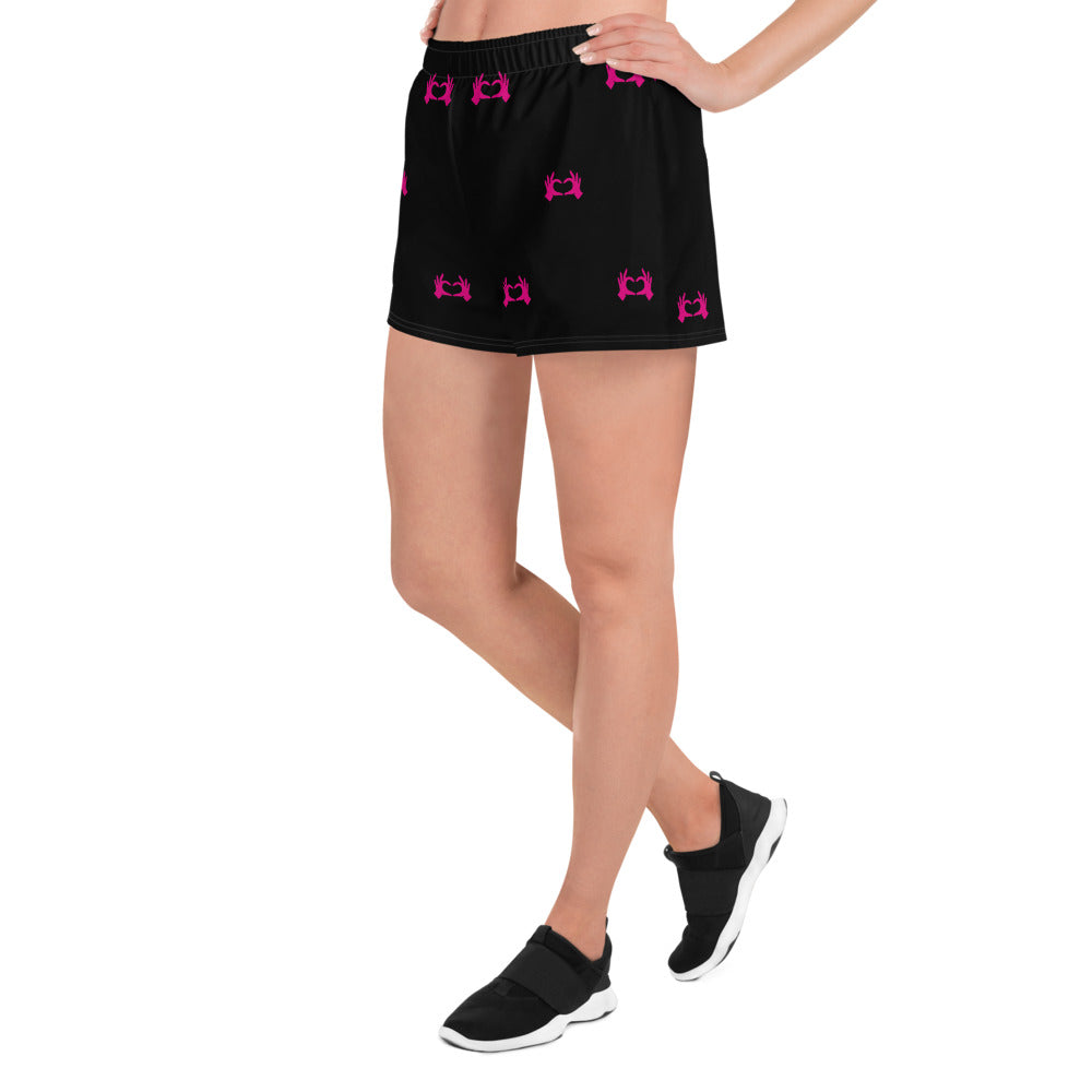 Women’s Athletic Shorts Heart-hands