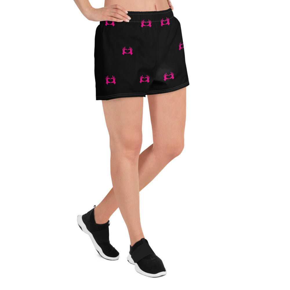 Women’s Athletic Shorts Heart-hands