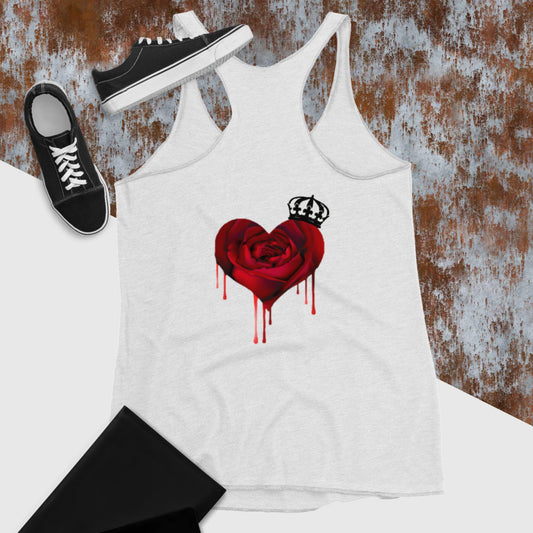 Women's Racerback Tank "Bleeding Heart"(Back print)- RoyaltiGear