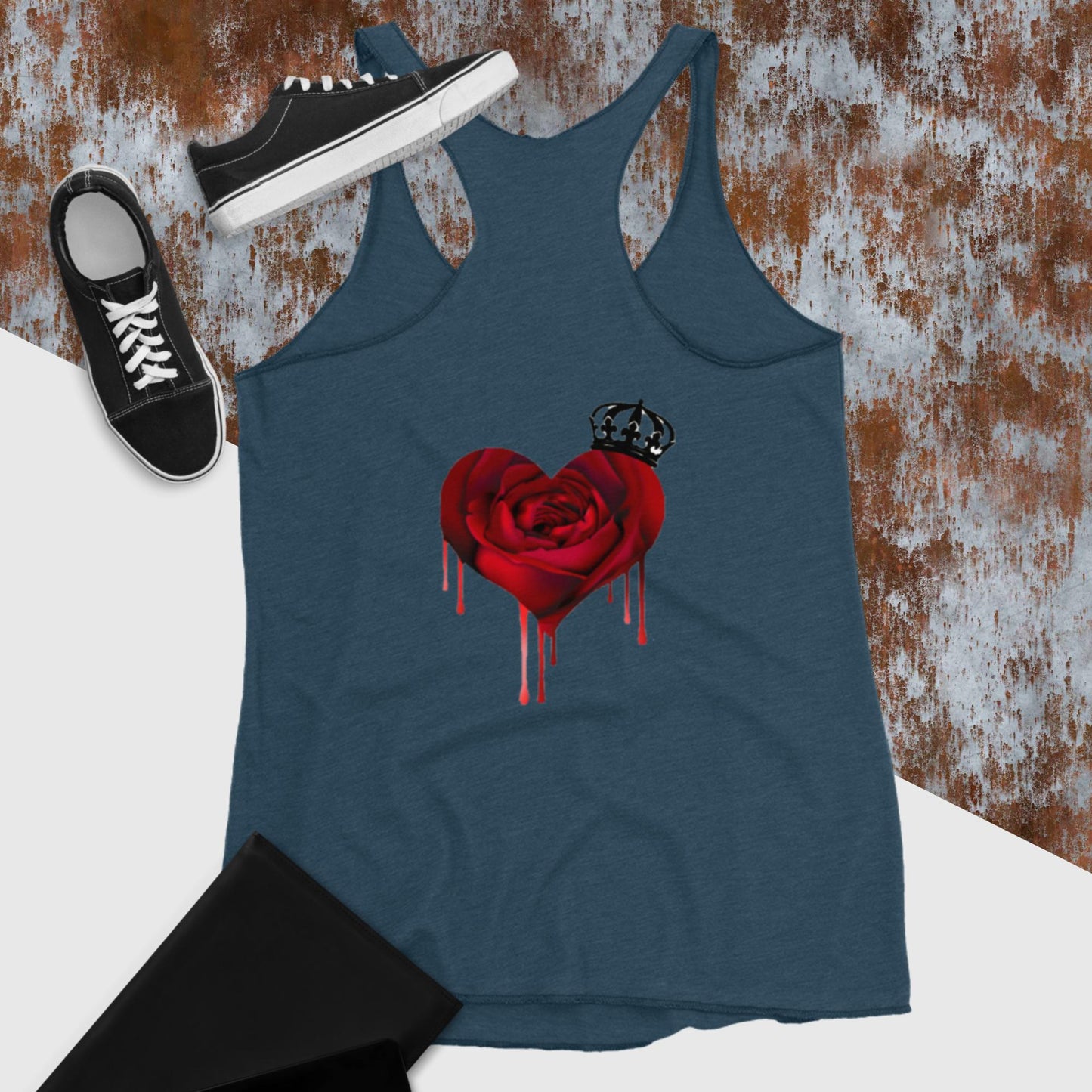 Women's Racerback Tank "Bleeding Heart"(Back print)- RoyaltiGear