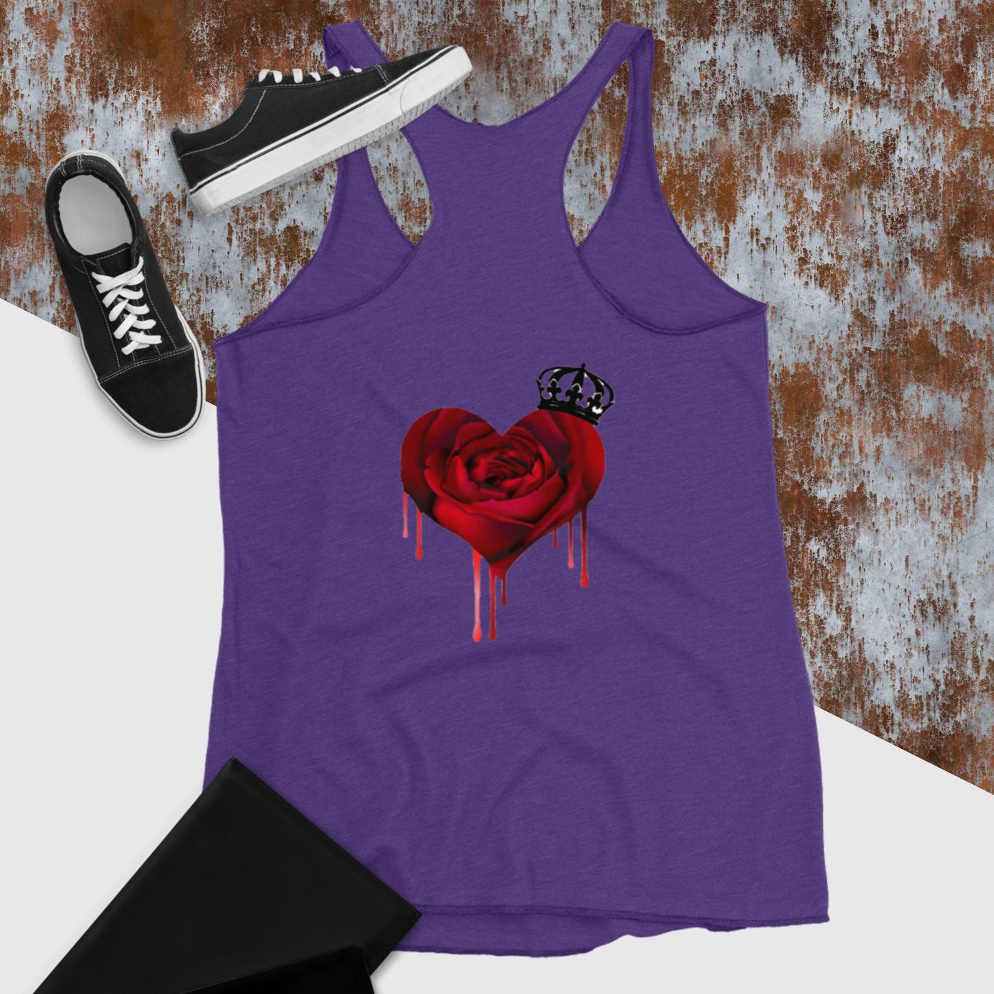 Women's Racerback Tank "Bleeding Heart"(Back print)- RoyaltiGear