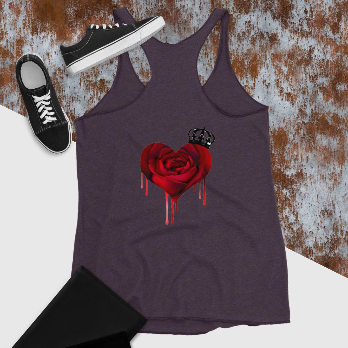 Women's Racerback Tank "Bleeding Heart"(Back print)- RoyaltiGear