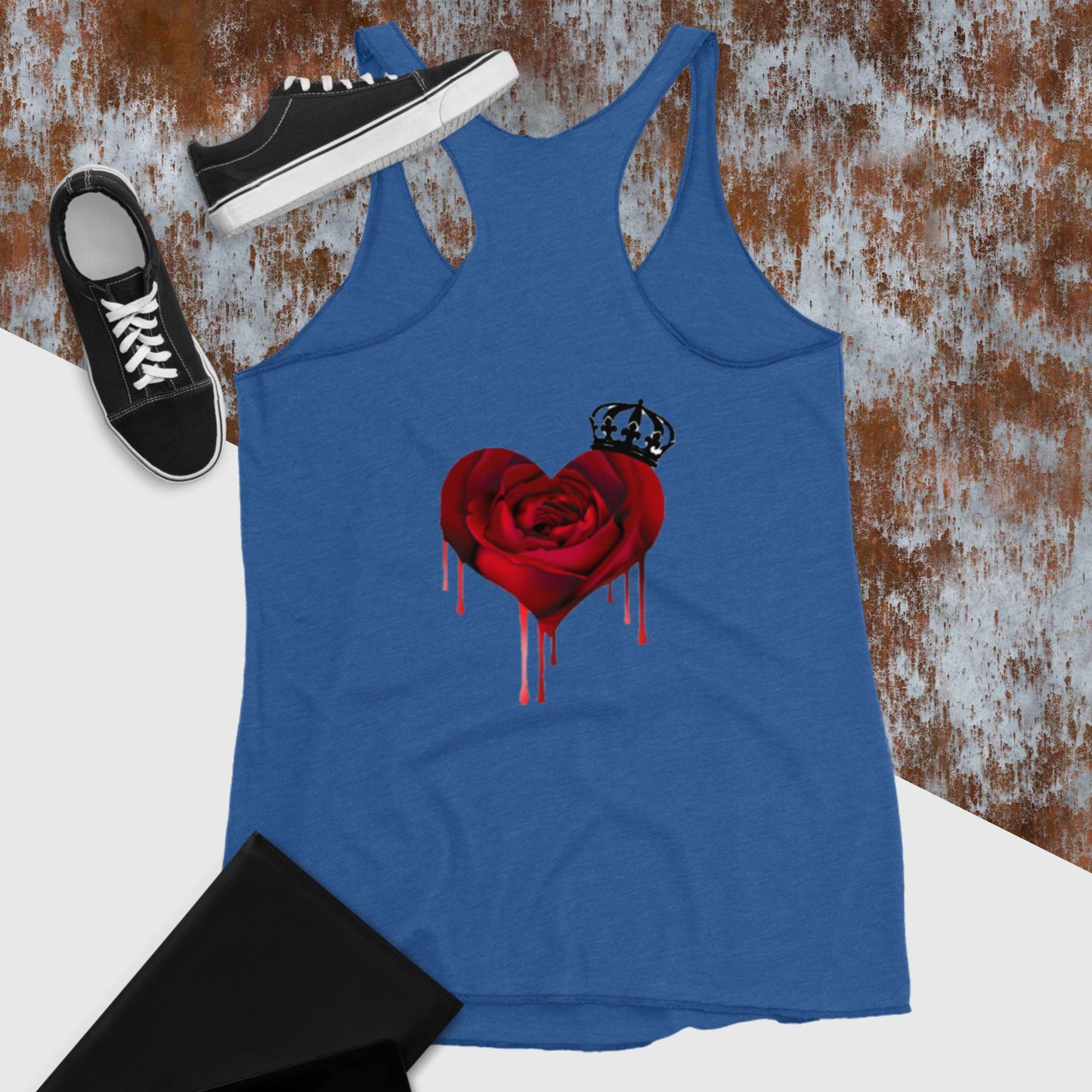 Women's Racerback Tank "Bleeding Heart"(Back print)- RoyaltiGear