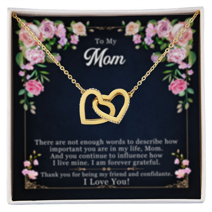 Interlocking Heart Necklace Friend & Confidante