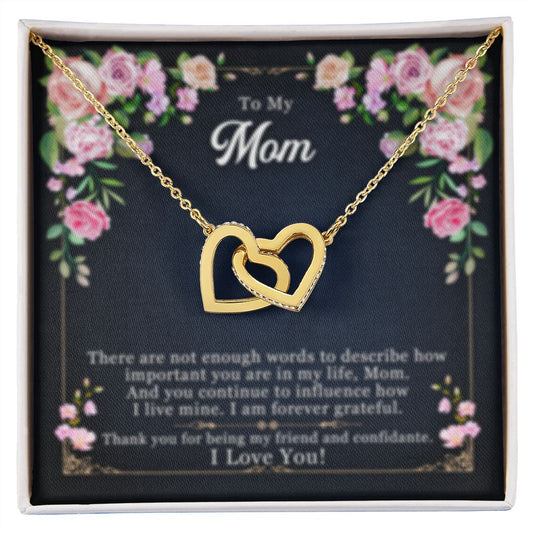 Interlocking Heart Necklace Mom & My Friend