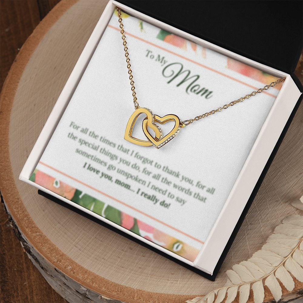 Interlocking Heart Necklace Mom I Really Do
