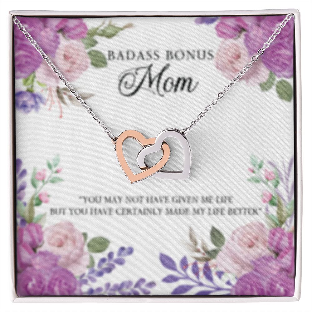 Interlocking Heart Necklace BadAss Bonus MOM
