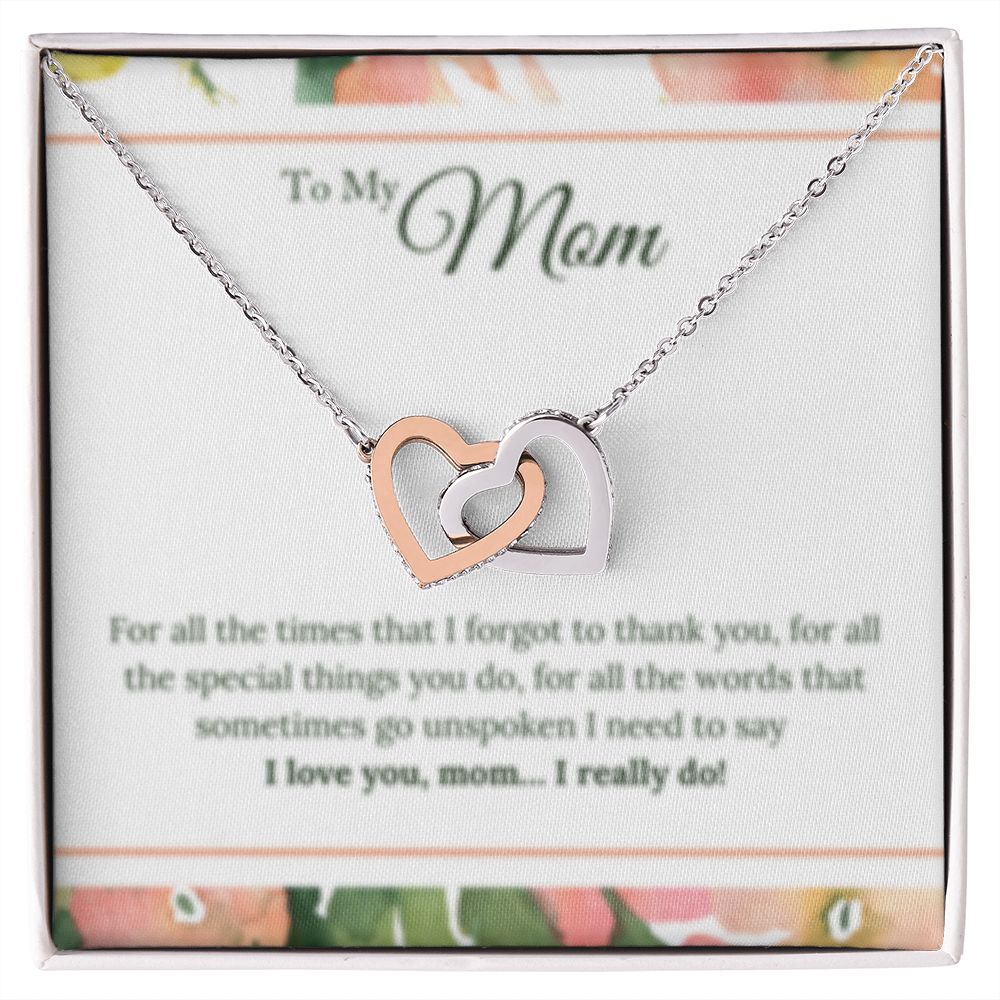 Interlocking Heart Necklace Mom I Really Do