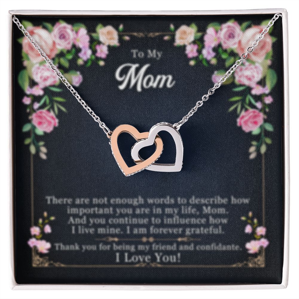 Interlocking Heart Necklace Mom & My Friend