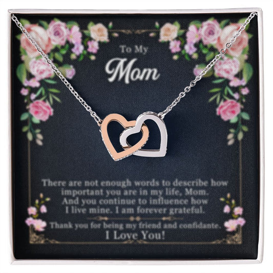 Interlocking Heart Necklace Mom & My Friend