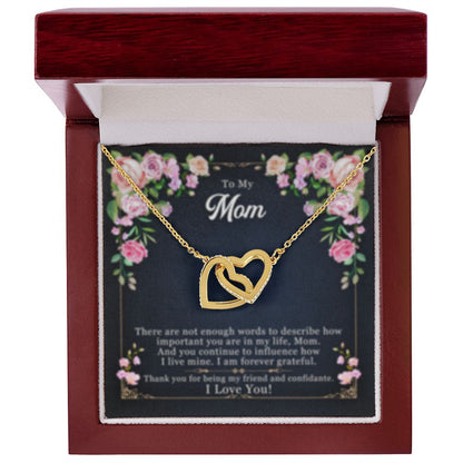 Interlocking Heart Necklace Mom & My Friend