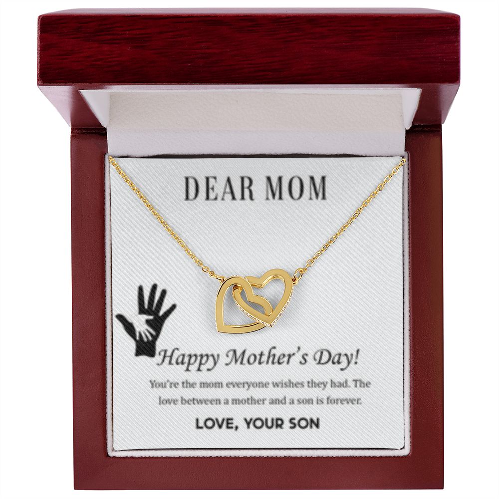 Interlocking Heart Necklace Mom Forever/from Son