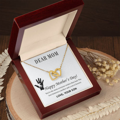 Interlocking Heart Necklace Mom Forever/from Son