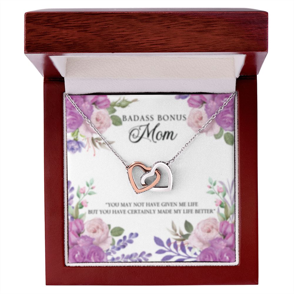 Interlocking Heart Necklace BadAss Bonus MOM
