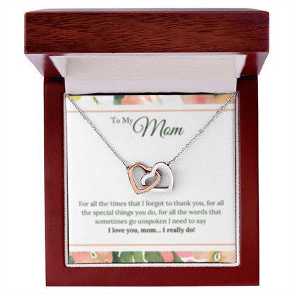 Interlocking Heart Necklace Mom I Really Do