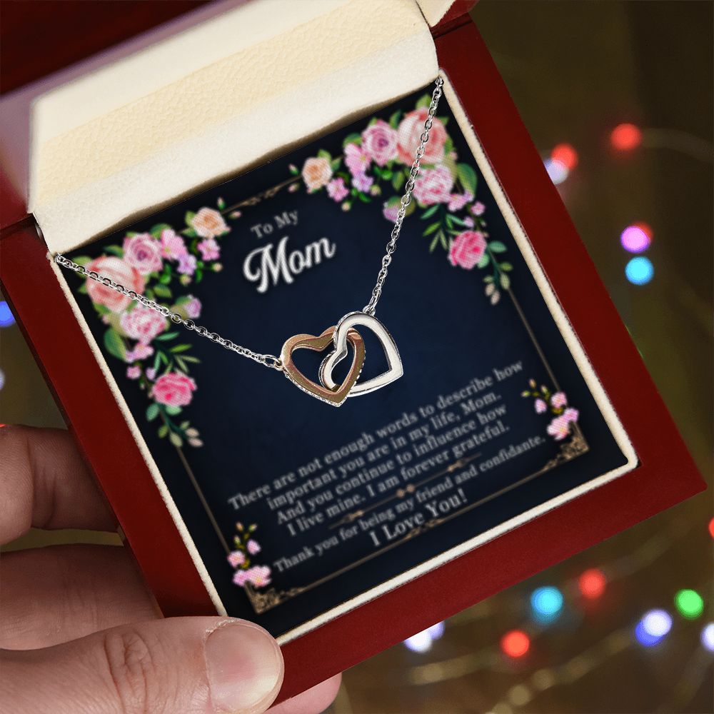 Interlocking Heart Necklace Friend & Confidante