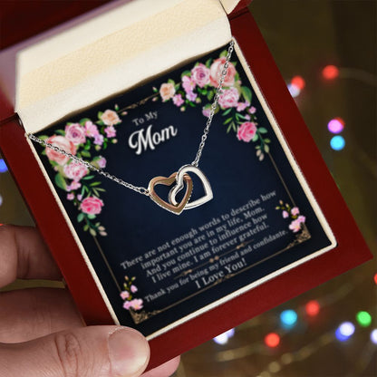 Interlocking Heart Necklace Friend & Confidante