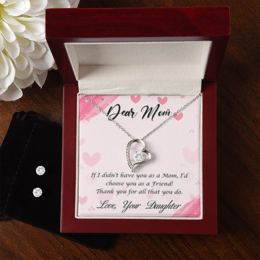 Forever Love Necklace + Clear CZ Earrings All You Do/from Daughter