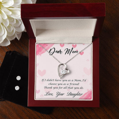 Forever Love Necklace + Clear CZ Earrings All You Do/from Daughter