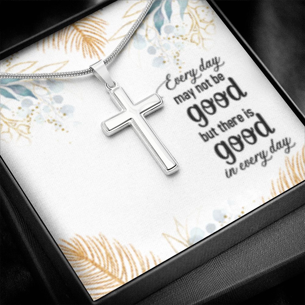 Stainless Cross Necklace w/ MC