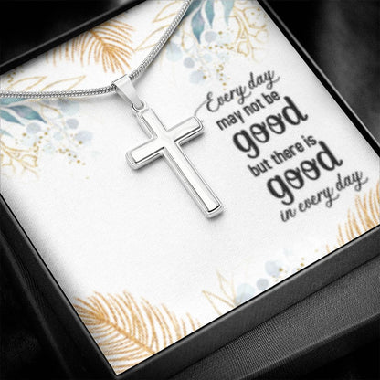 Stainless Cross Necklace w/ MC